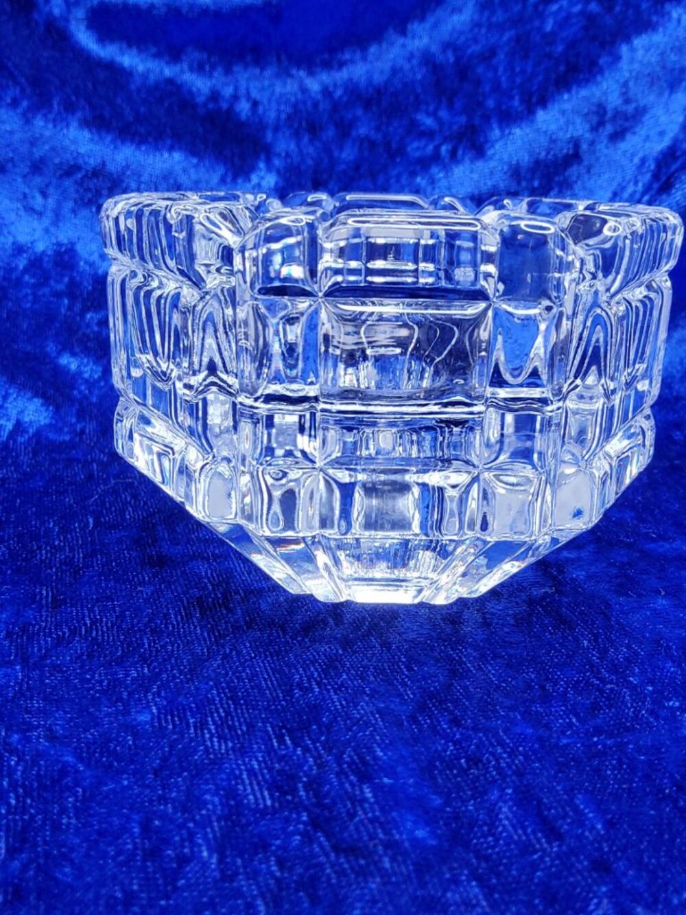vintage toscany collection over 24% lead chrystal clear glass taper candle holde
